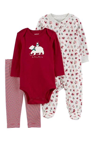 Carter's Baby Girl Jumpsuit Body Pants Set 3 Pack