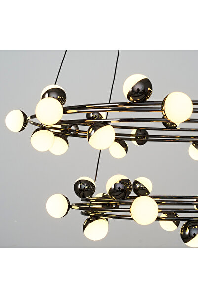 Özcan Aydınlatma 2842-45A-24 Stary 80+60cm 45'Lİ SARKIT PLATİN