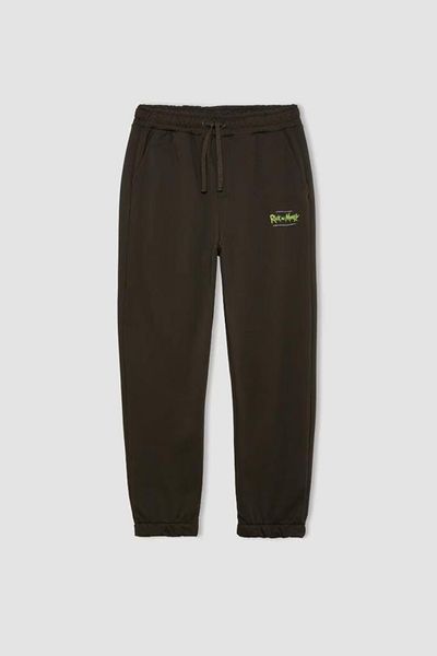 DeFacto Tepláky Rick and Morty Jogger Regular Fit Elastická noha v pase s kapsami na šněrování C6509Ax24Au
