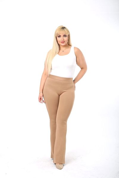 Esina Women's Diving / Scuba Fabric Trousers Flared Leg