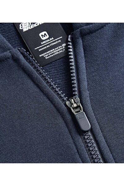 SKECHERS S242112 M Essential Full Zip Hoodie Sweatshirt Спортивний верх Чоловічий куртка СИНІЙ