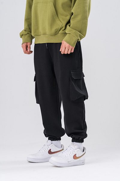 go gang own Loose Sweatpants with Trap Pocket Detail and Elastic Waist