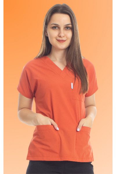 Simirna Üniforma Surgical Doctor Nurse Tile Terrycotton Spa Veterinary Dentist Uniform - Top