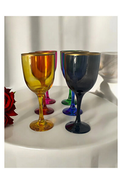 gkzglass home dekor Tokyo Colorful Hand Decorated 6-Person Coffee Glass Water Cup Water Set 295 ml