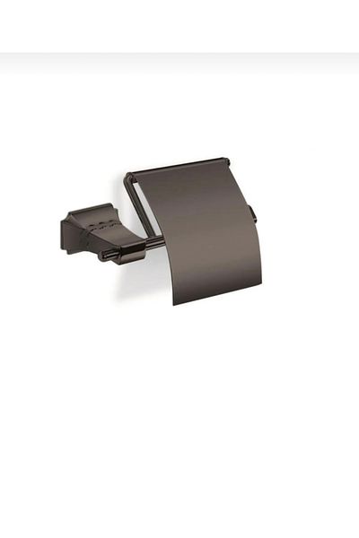 İSAOĞLU YAPI Matte Black Toilet Paper Holder Classic Vintage Phaselis Design Bathroom Paper Holder