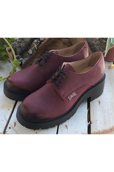 NISH N24166 Pantofi casual pentru bărbați, din piele naturală nubuck, cu talpă groasă