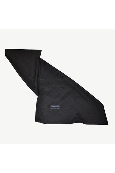 PİRAMİT Black Monogram P Patterned Shawl