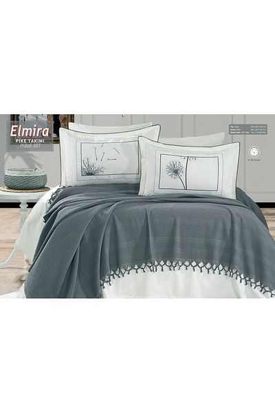 Capital Home 4 Piece Double Cream Pique Set