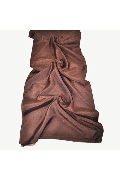 PİRAMİT P Patterned Monogram Shawl - Brown