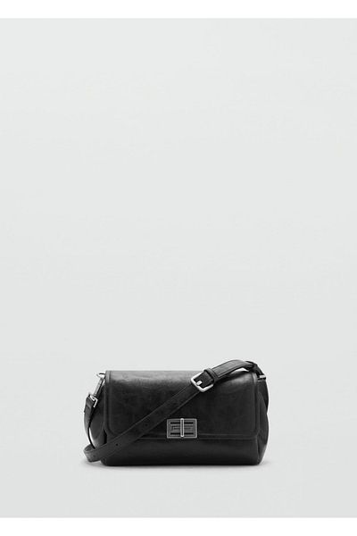 MANGO Woman Tasche mit Metalldeckel