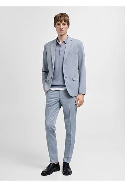 MANGO Man Stretch Fabric Super Slim Fit Blazer Jacket