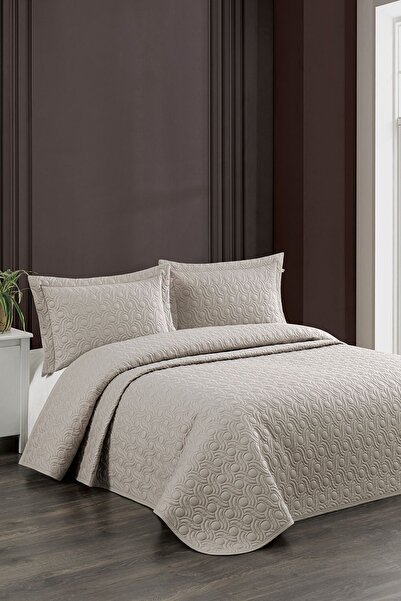 PASIONI PURO BEJ ÇİFT KİŞİLİK YATAK ÖRTÜSÜ SETİ