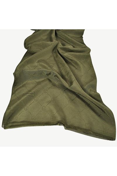 PİRAMİT Khaki Color Monogram P Patterned Shawl