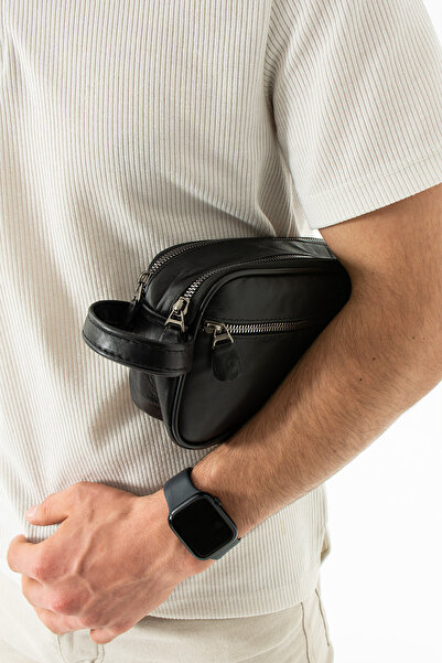 By EDUU Сумка з натуральної шкіри з подвійною блискавкою