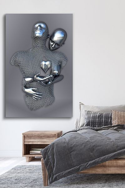 Evinemoda Pânză artistică dintr-o singură bucată cu tematică modernă Harmony Love - Pictură pe pânză