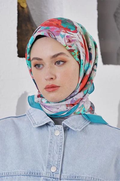 Loryan Φουλάρι Petrol Loryan Diamond Φουλάρι χερκένιας