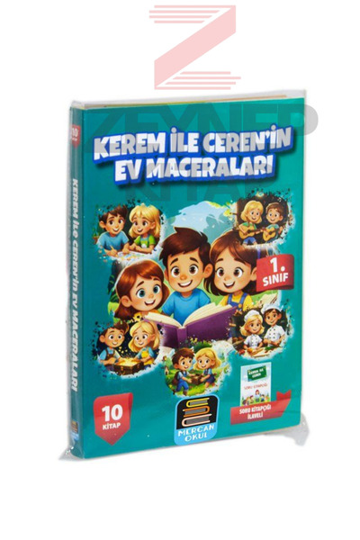Parıltı Yayınları 1. Sınıf Kerem İle Ceren'in Ev Maceraları 10 Kitap Set(Soru...