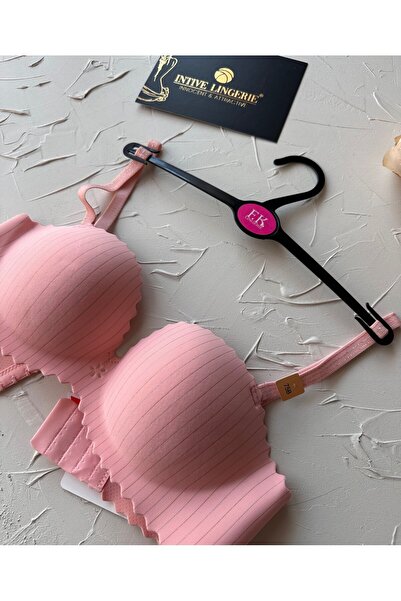 İntive Lingerie Jennie Imported Laser Cut Σουτιέν χωρίς ραφή με γυαλιστερό κορδόνι με κάλυμμα ώθησης -FK1204