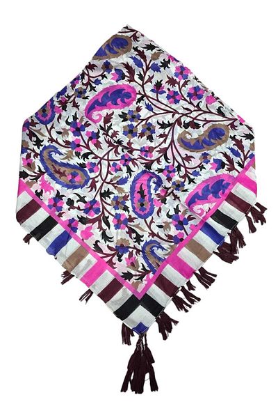 Safir Tuhafiye Βαμβακερό Ινδικό Φουλάρι 110 cm x 110 cm |   Ινδική γραφή