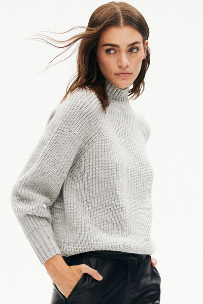 W Collection GRAY KNITWEAR SWEATER