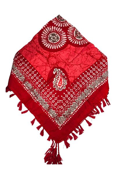 Safir Tuhafiye Βαμβακερό Ινδικό Φουλάρι 110 cm x 110 cm |   Ινδική γραφή