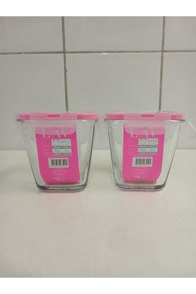 LAV Feyzade Set of 2 Glass Storage Containers with Lock - 700Cc Frs-228