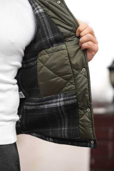 BYzıt Чоловічий жилет з капюшоном на кнопках