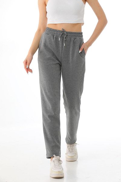 kallima Γυναικεία Φούτερ Ψηλόμεση Γκρι Classic Leg - Casual Seasonal
