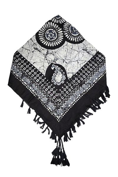 Safir Tuhafiye Βαμβακερό Ινδικό Φουλάρι 110 cm x 110 cm |   Ινδική γραφή