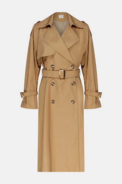 W Collection BEJ KRUVAZE YAKA RELAX KALIP TRENÇKOT