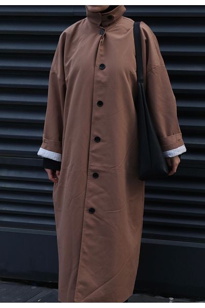 BARCHA CHİC Premium Camel Trench Coat