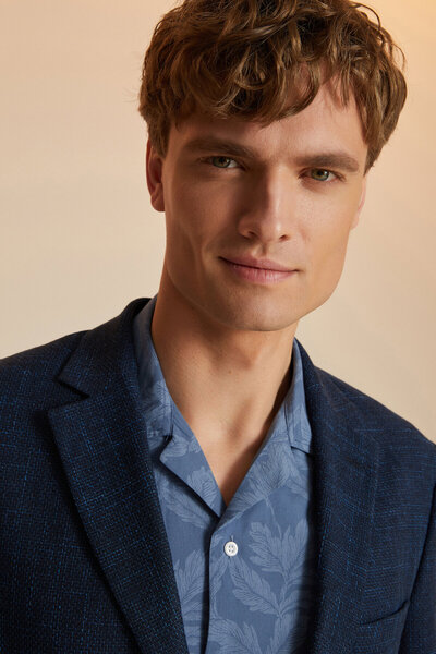 W Collection Indigo Print Shirt