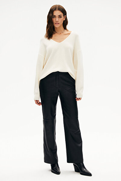 W Collection EKRU YÜN/POLYAMİD TRİKO KAZAK