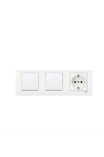 VİKO Viko Karre White 3-piece Set Key Key Grounded Socket
