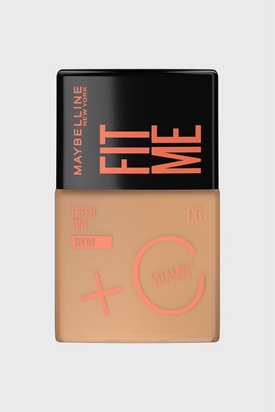 Maybelline New York , Fit Me Fresh Tint Foundation SPF 50 with Brightening Vitamin C, 06