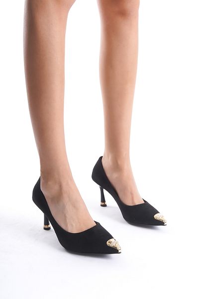 BOBx Tocuri aurii Stiletto Negru din piele intoarsa Rochie de seara Stiletto Pantofi cu toc Pantofi de logodna