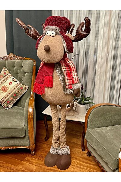 BENİMOLMALI BÜYÜK BOY yılbaşı geyik, Yeni Yıl Hediyesi, Dekoratif Geyik Figür...