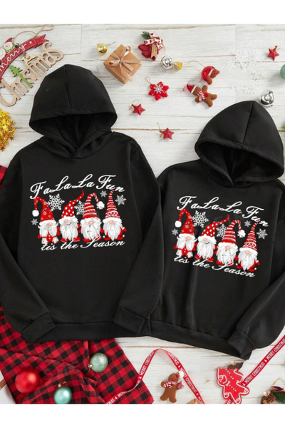 FULL TOLERANCE Hanorac unisex cu design special de Anul Nou MOȘ CRACIUN IMPRI...