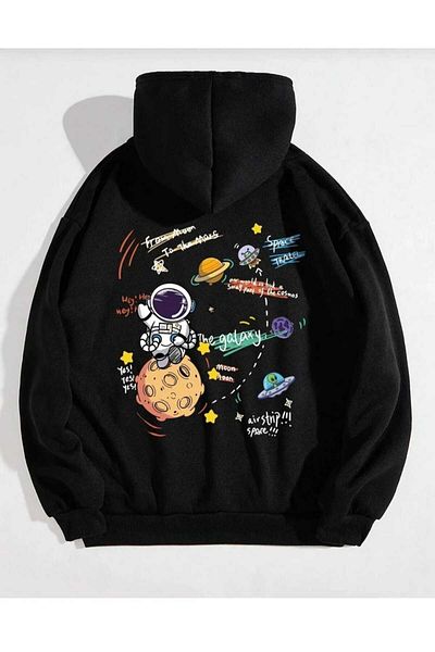 KOZİA OUTDOORS Malkoçbey the Galaxy Printed Hooded Sweatshirt