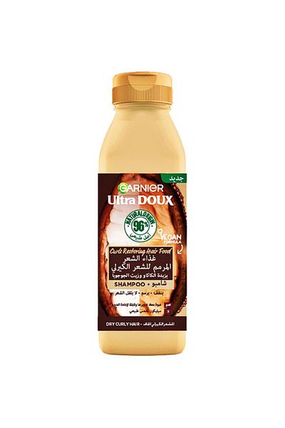 Garnier Ultra Doux Hair Food Curls Restoring Cocoa Butter Hair Food Shampoo For Dry Curly Hair 350ml