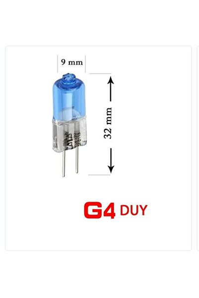 Vegamax 12v 20w Beyaz G4 Duylu Iğne Bacak Halogen Kırık Beyaz Işık Kapsul Ampul (TRAFO ILE ÇALIŞIR)