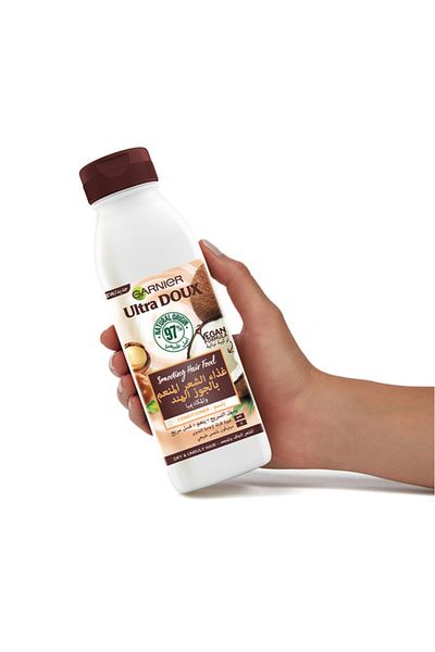 Garnier Ultra Doux Hair Food Smoothing Coconut & Macademia Hair Food Conditioner - Frizzy Hair 350ml