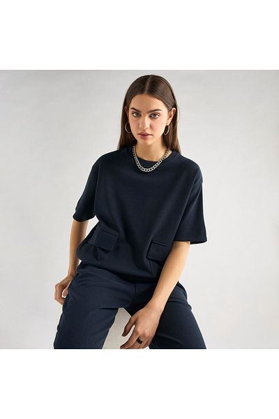 FAV Textured Pocket Detail T-shirt and Joggers Set