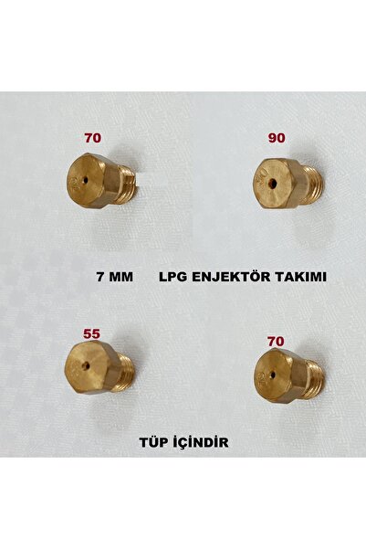 Vestfrost Ocak LPG TÜP Dönüşüm Enjektör Memeleri Takım 7 Lokma Anahtar İle Sökülür Tüp İçin