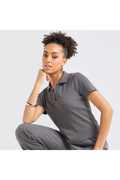 FAV Textured Polo T-shirt and Cargo Joggers Set