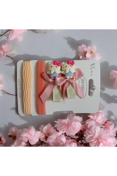 KANİNCHEN Set de catarame și cataramă din cauciuc pentru prosoape Hello Kitty