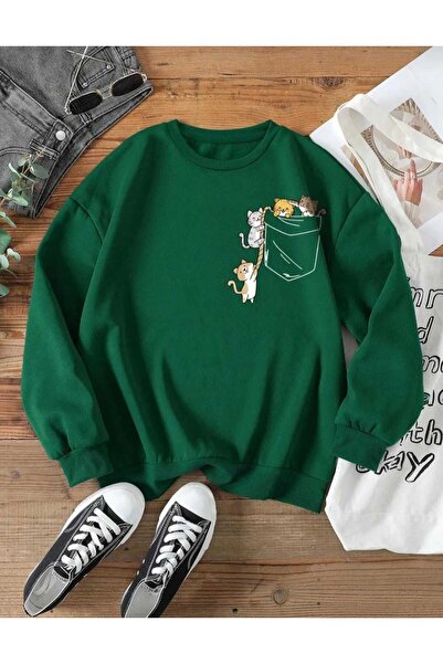 KOZİA OUTDOORS Malkoçbey oyaka baskılı cep baskılı  sweatşhirt