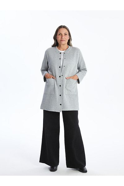 LC Waikiki Lcw Grace Crew Neck Print Women's Cardigan