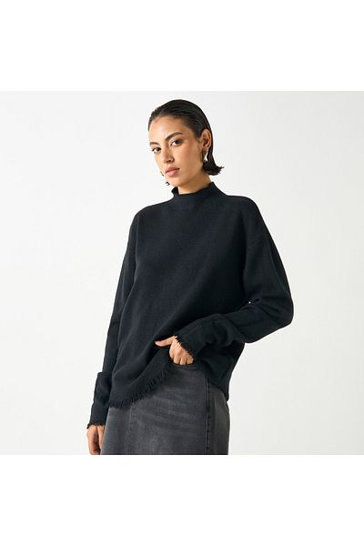 2Xtremz Textured High Neck Sweater with Long Sleeves