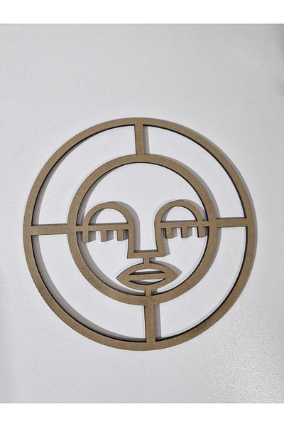 Sözen Home Design Figurină Femeie Boemă Africă / Roată Macrame MDF Brut 30 Cm